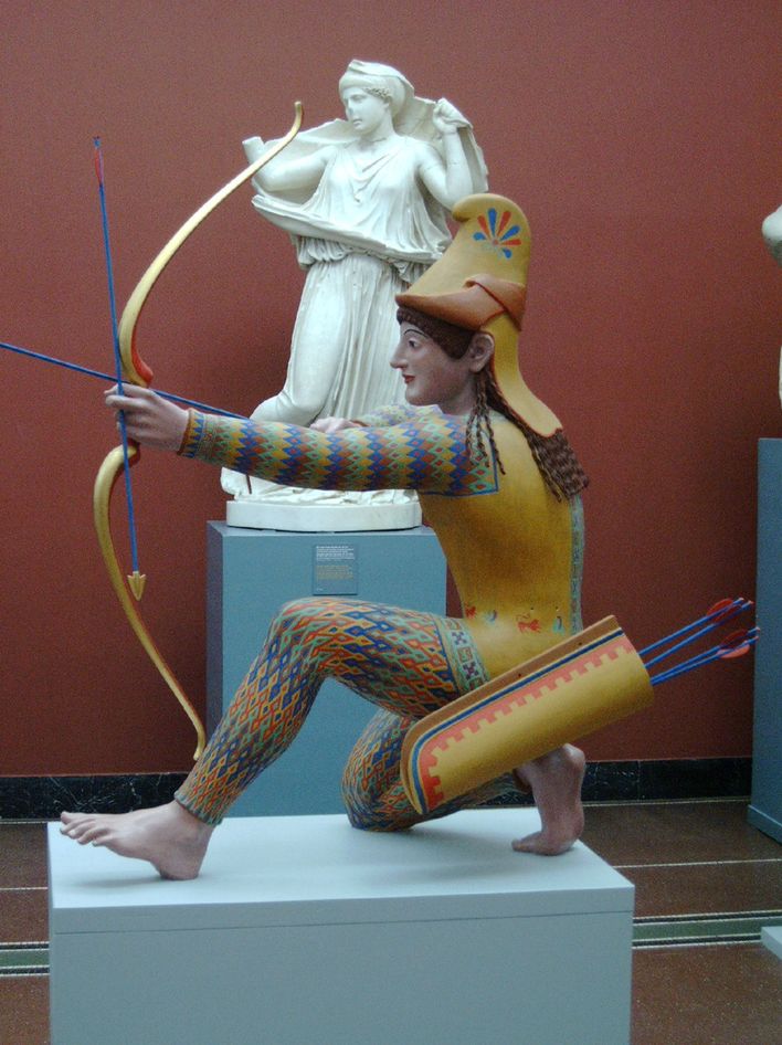 Billedet er taget fra en udstilling om antikken i farver på Glyptoteket.